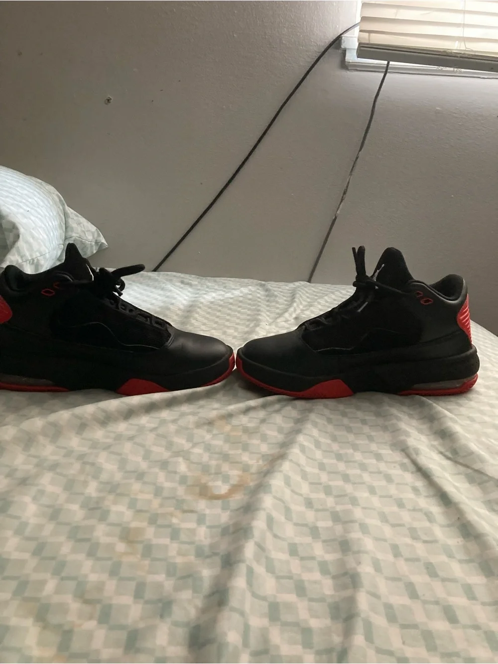 Jordan Kids Black Sneakers with Red Soles